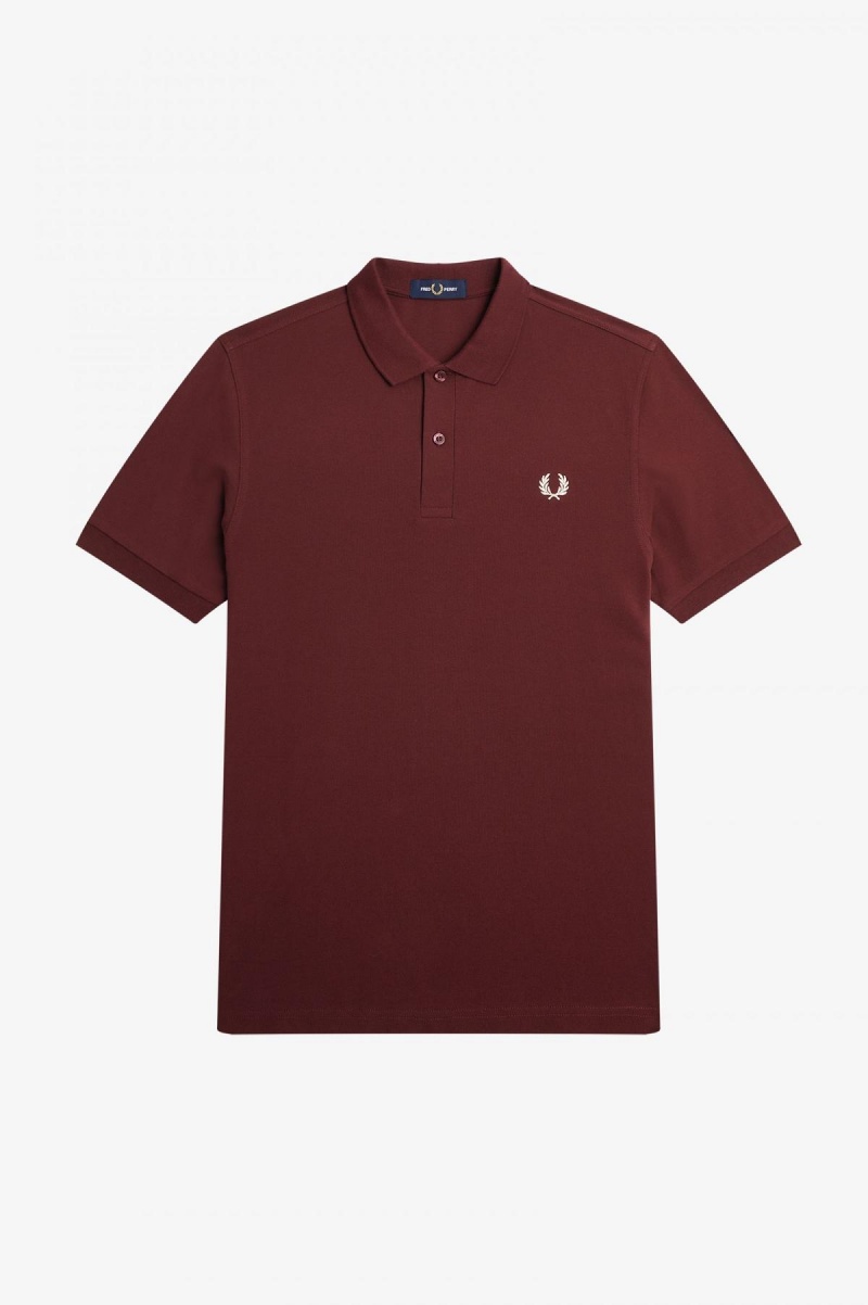 Oxblood / Ecru Fred Perry M6000 Men's Fred Perry Shirt | BSGSD51045