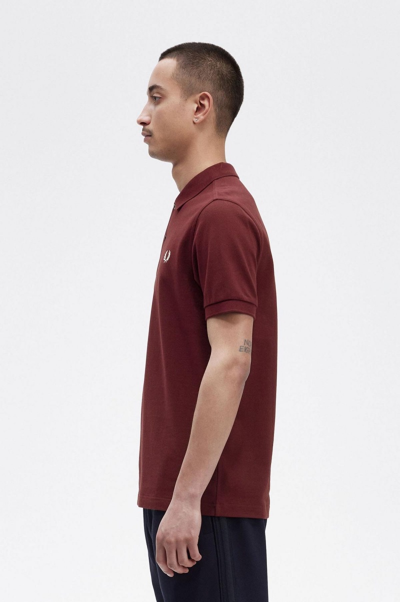 Oxblood / Ecru Fred Perry M6000 Men's Fred Perry Shirt | BSGSD51045