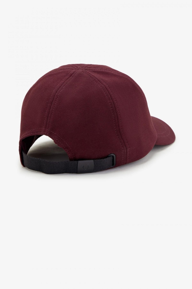 Oxblood / Shaded Stone Fred Perry Classic Piqué Accessories Cap | SGCIF25981