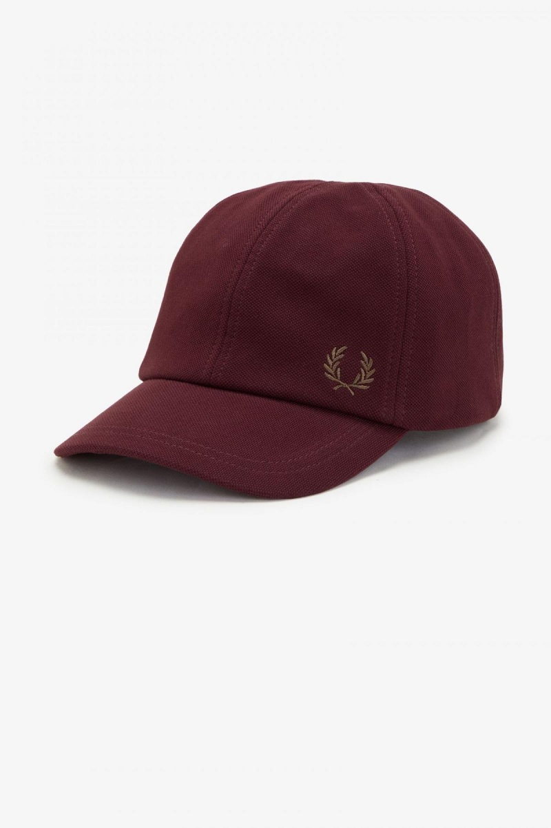 Oxblood / Shaded Stone Fred Perry Classic Piqué Accessories Cap | SGCIF25981