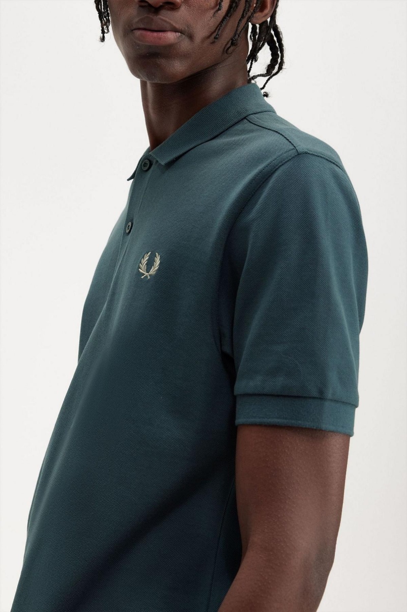 Petrol Blue / Light Oyster Fred Perry M6000 Men's Polo Shirts | BSGSO79977