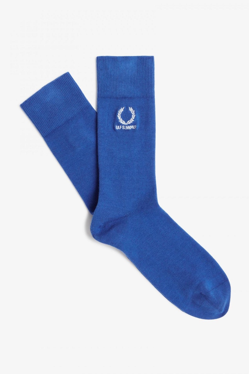 Royal Blue Fred Perry Embroided Accessories Socks | SGICD79016