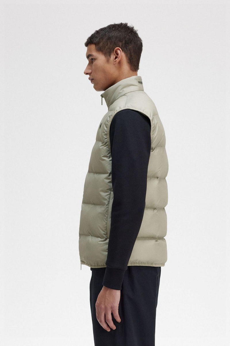 Seagrass Fred Perry Insulated Gilet Men's Coats | SGNEJ99352