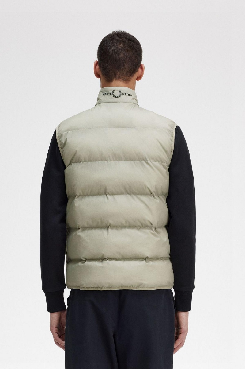 Seagrass Fred Perry Insulated Gilet Men's Coats | SGNEJ99352