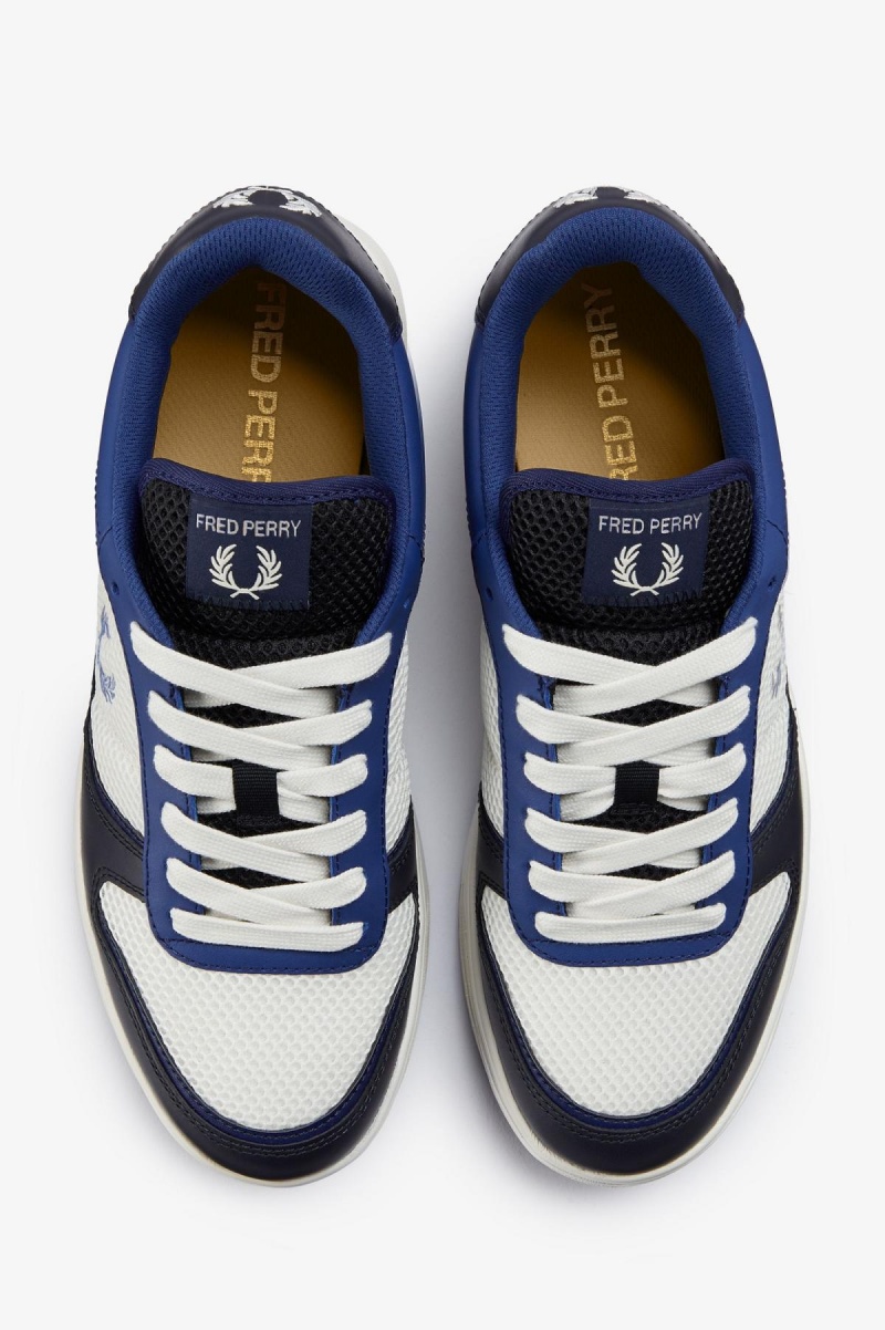 Shaded Cobalt / Light Ecru Fred Perry B300 Men's Shoes | LSGTR32954