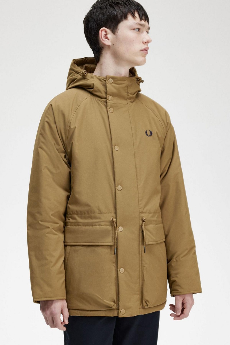 Shaded Stone Fred Perry Padded Zip Through Men's Coats | ZSGMJ73196