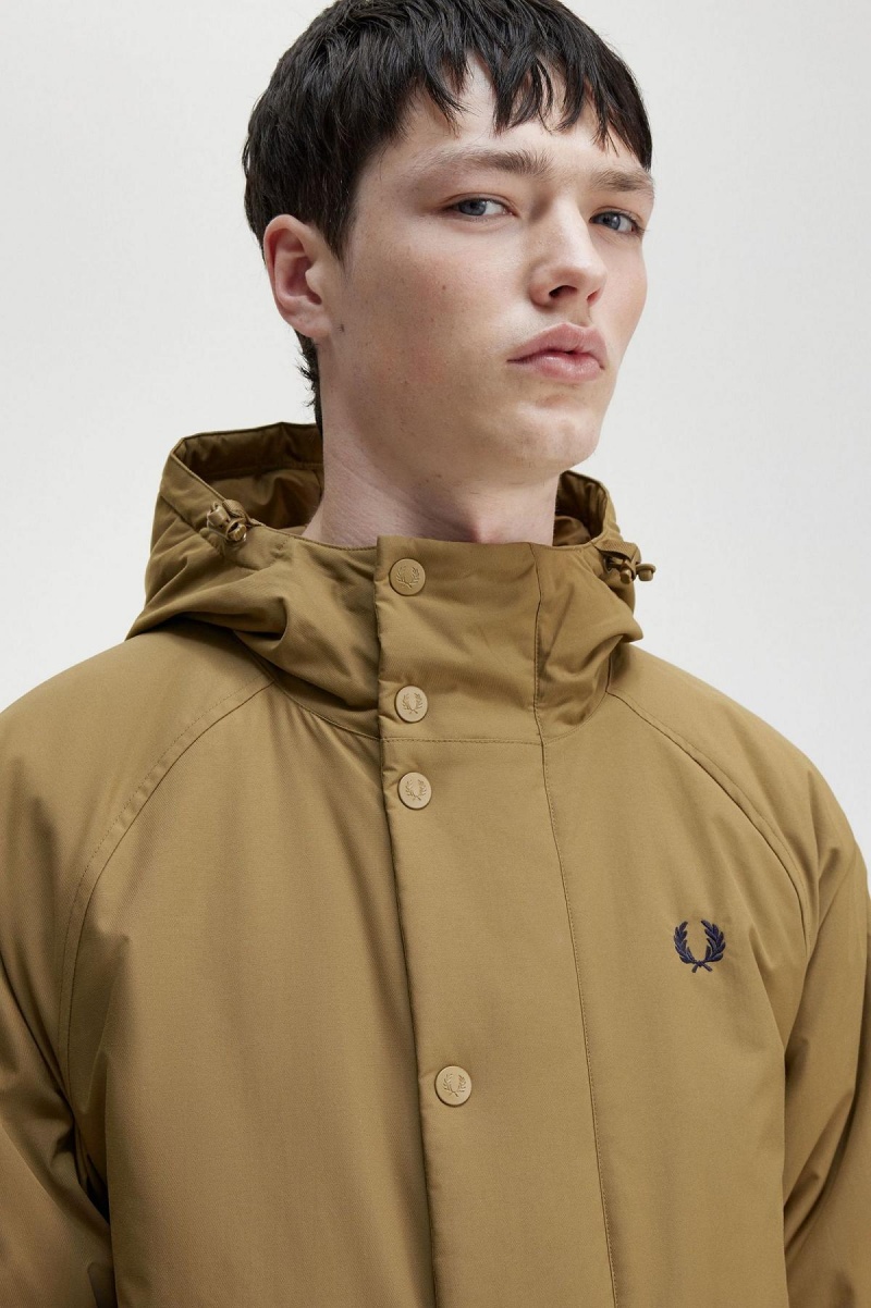 Shaded Stone Fred Perry Padded Zip Through Men's Coats | ZSGMJ73196