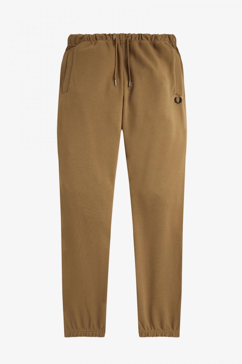 Shaded Stone / Burnt Tobacco Fred Perry Loopback Sweatpants Men's Tracksuits | ESGHC33665