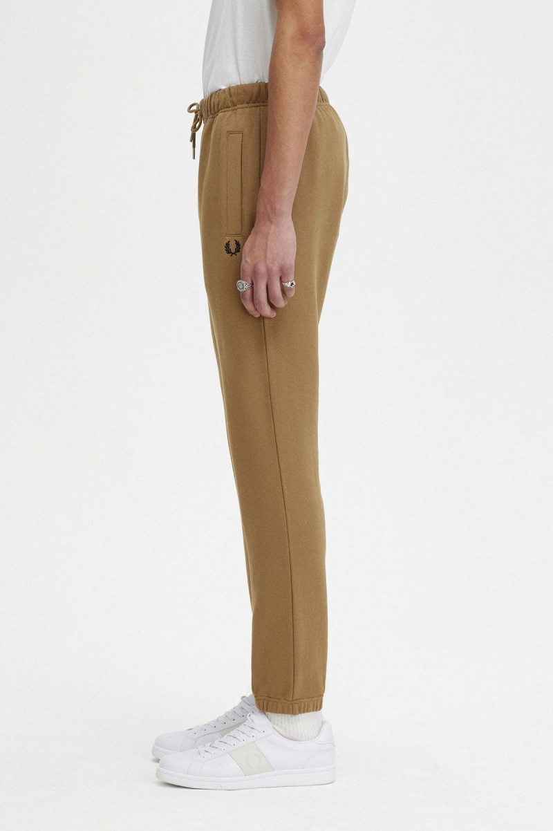 Shaded Stone / Burnt Tobacco Fred Perry Loopback Sweatpants Men's Trousers | SGJZR12514