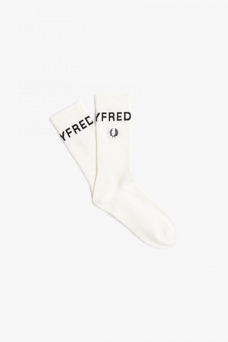 Snow White Fred Perry Bold Tipped Accessories Socks | TSGPQ91443