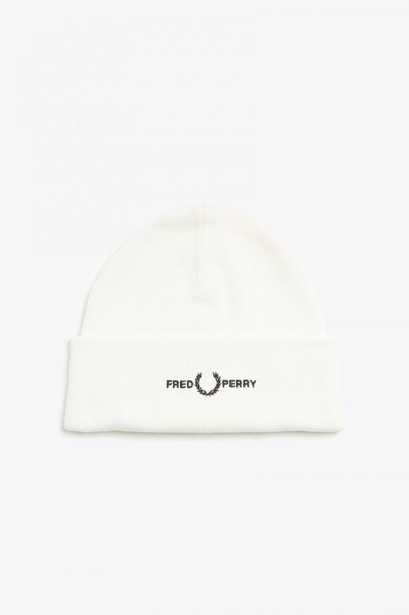 Snow White Fred Perry Graphic Accessories Beanie | TSGWZ57978