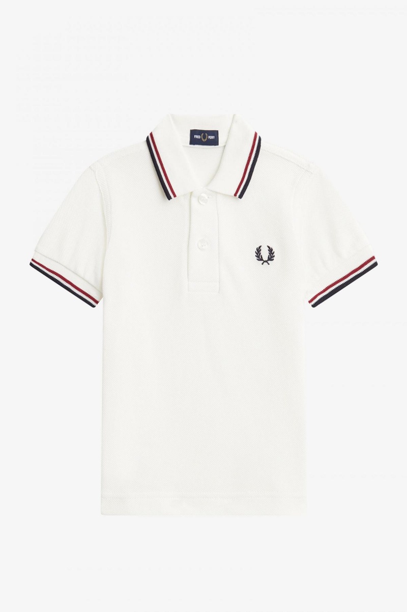 Snow White / Burnt Red / Navy Fred Perry My First Accessories Kids | SGZDE66295