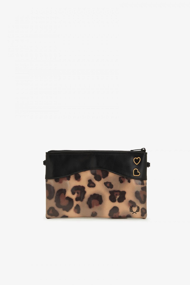 Tonal Leopard Fred Perry Leopard Print Side Accessories Bag | PSGQX42745