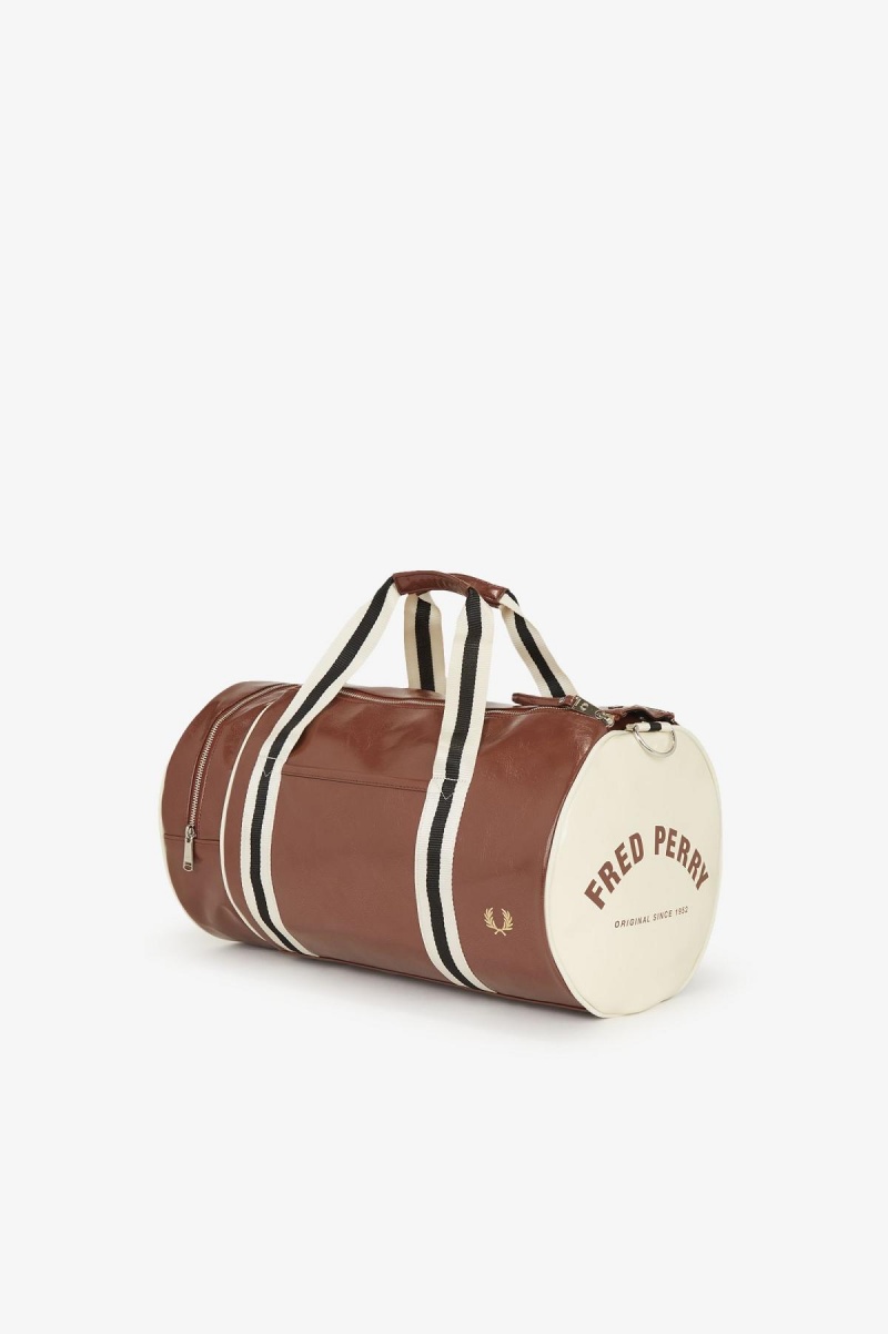 Whisky Brown Fred Perry Classic Barrel Accessories Bag | USGND23148