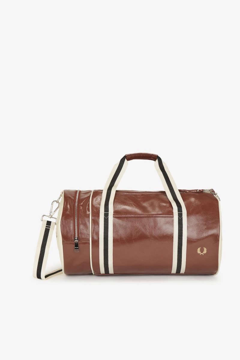 Whisky Brown Fred Perry Classic Barrel Accessories Bag | USGND23148