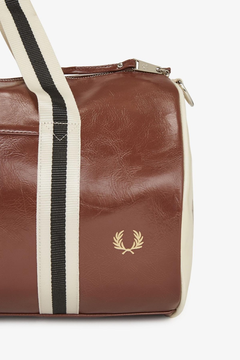 Whisky Brown Fred Perry Classic Barrel Accessories Bag | USGND23148