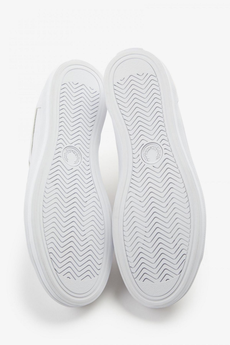 White Fred Perry Baseline Men's Shoes | SGDFL79649