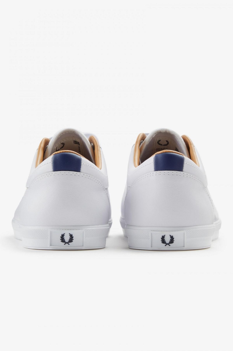 White Fred Perry Baseline Men's Shoes | SGDFL79649