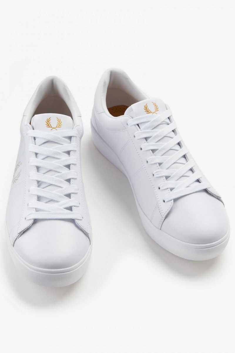 White Fred Perry Spencer Men's Shoes | BSGSO35416